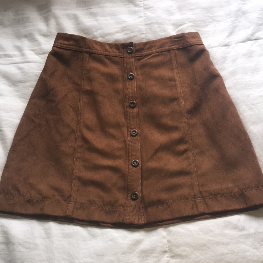 Hollister Brown Suede Skirt